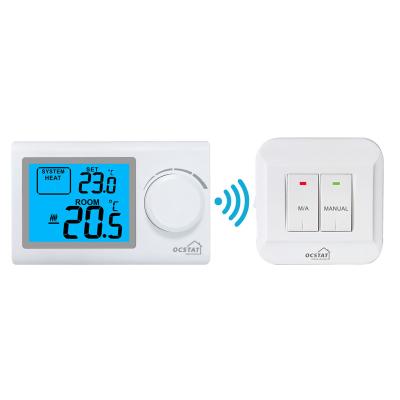 China Riseem Non Programmable Wireless Temperature Control Heating and Cooling Bimetal Room Thermostat for sale