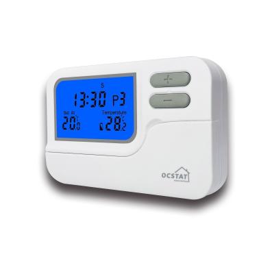 China Riseem LCD Omron Relay 7 Day Programmable Room Thermostat with Keypad Lockout for sale