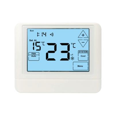 China Wifi 24V draadloze kamer thermostaat wekelijks programmeerbaar ABS airconditioner TUYA thermostaten Te koop