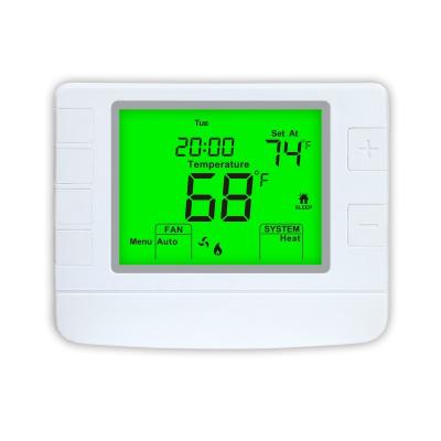 China Riseem Single Stage Programmable Heating Room Thermostat for Home, Hvac Digital Thermostat 24V Power for sale