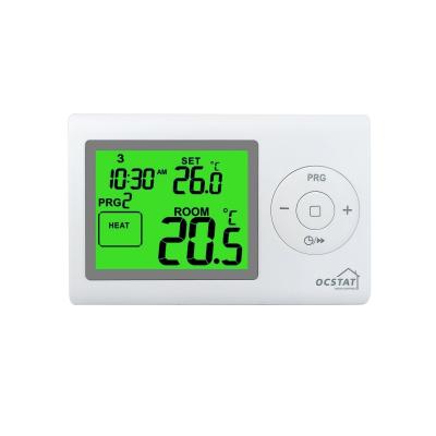 China Riseem Temperature Controller Heating 7 Day Programmable Thermostat with Heat and Cool Switch for sale