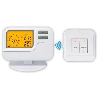 China Wireless Air Conditioner 230V RF Room Weekly Programmable Thermostat With Keypad Lockout for sale