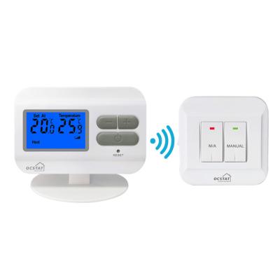 China Riseem Blue Or Orange Blacklight RF Room Thermostat With Auto / Manual Switch for sale