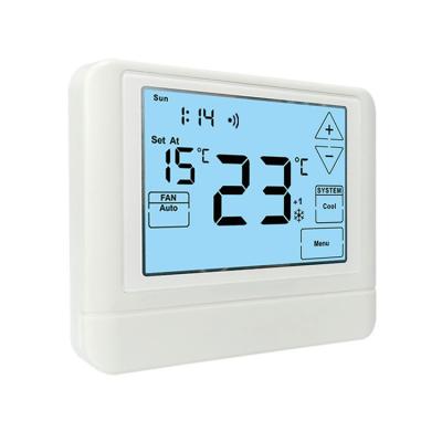 China Riseem 50 Hz Heat Pump Thermostat Adjustable Programmable WiFi Gas / Electric Room Digital Thermostat for sale