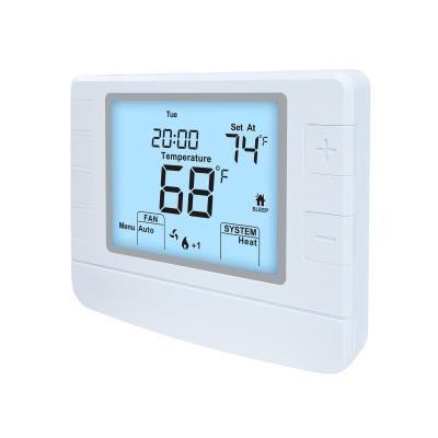 Chine thermostat blanc de pièce de 24V Digital, chauffage et thermostat programmable de refroidissement de la température d'ajustement à vendre