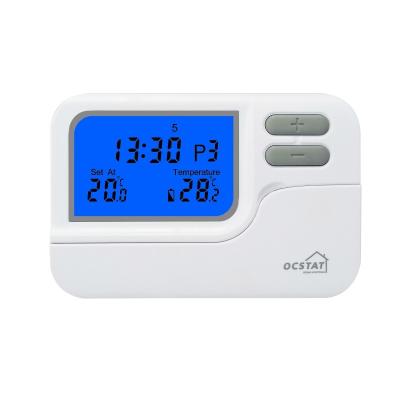 China Riseem Anti - Flammable ABS Smart Heating Thermostat Seven Days Programmable for sale