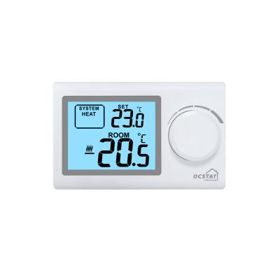 China Riseem White Color Shell Digital Non Programmable Heating Room Thermostat for HVAC System for sale