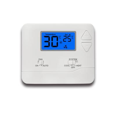 China Riseem 24V White Color Programmable Digital Room Home Thermostat Temperature Control For Heating Parts for sale