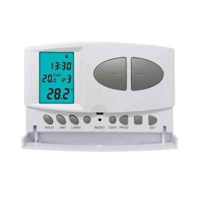 China Riseem Weekly Programmable Manual Override Mode Digital LCD Display Thermostat for sale