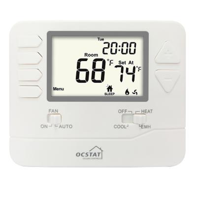 China Riseem 2 heat 1 cool Non-programmable Electric or Gas Room Thermostat with Heating and Cooling Swing Adjustment for sale