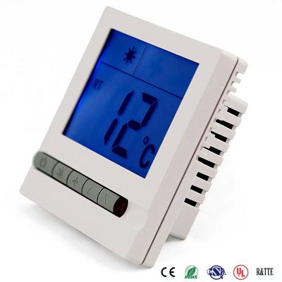 China White Color Air Conditioner Controller Fan Coil Thernostat Digital Temperature Control for sale