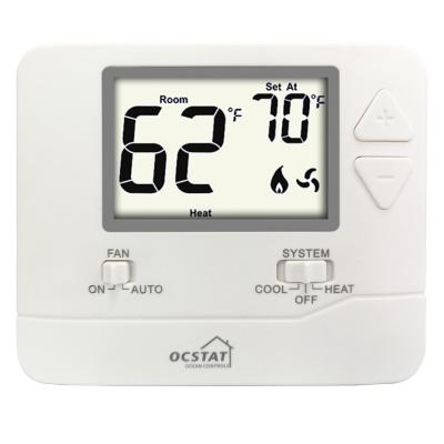 China ABS+PC Material Single Stage Digital Room Non-programmable Thermostat For Electronic Heat 24V for sale