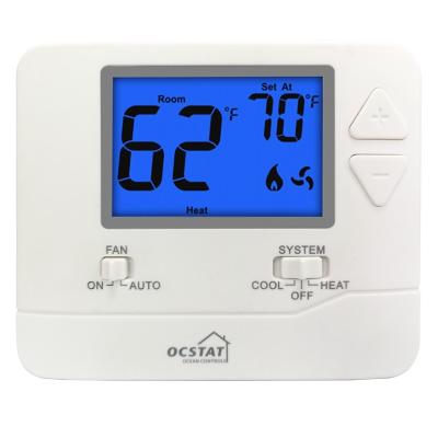 China HVAC Digital Non Programmable Thermostat Blue Backlight LCD Display for sale