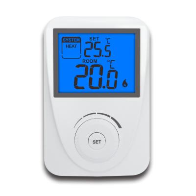 China Riseem Blue Backlight Non Programmable Digital Low Voltage Temperature Thermostat Controller for sale