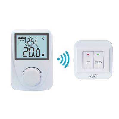 China Riseem RF868 Mhz Heating and Gas Boiler Room Non-programmable RF Wireless Thermostat / Wireless Digital Room Thermostat for sale