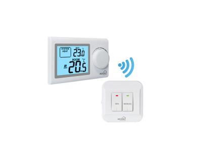 China Wireless LCD Display Electronic Room Non-programmable Thermostat For Indoor 230VAC 50HZ for sale