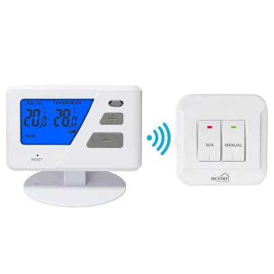 China Riseem 868MHZ RF Non - Programmable Heating Room Wireless Thermostat For Gas Boiler for sale