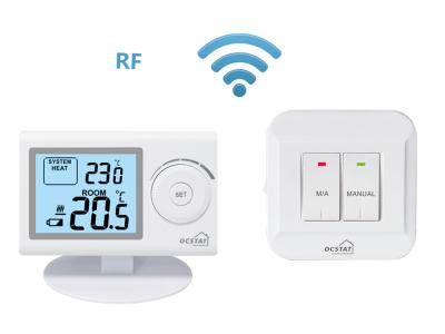 China Riseem Heating And Cooling Non - Programmable RF Room Thermostat With 2*AAA Size Battery for sale