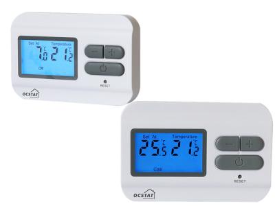 China Riseem Push - button Easy Reader Non Programmable Manual Room Thermostat Digital Electric Room Temperature Controller For Heating for sale