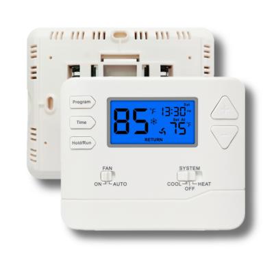 China Universal HVAC System Weekly Programmable Thermostat 24 Volt With Push Buttons for sale