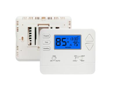 China FCC 2 Heat / 1 Cool ABS Programmable Digital Room Heat Pump Riseem Thermostat HVAC for sale