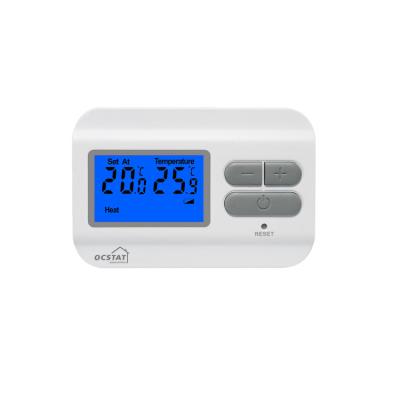 China Riseem White LCD Digital Non Programmable Boiler Room Thermostat for Heating for sale