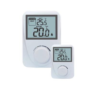 China Riseem 230V LCD Display Omron Relay Wired Room Non-programmable Thermostat For Boilers for sale