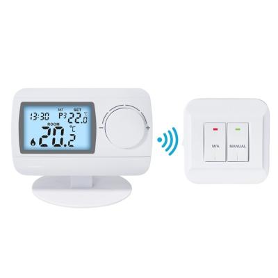 China weißer Rf DER ABS-220V 7 Tagprogrammierbarer drahtloser Raum-Thermostat für Heizung zu verkaufen