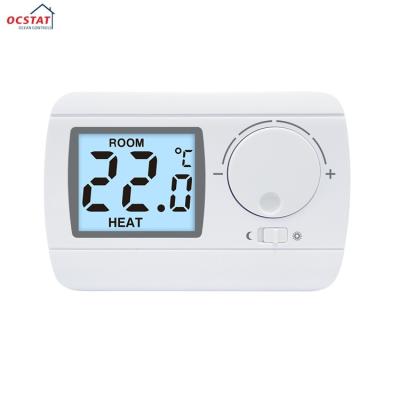 China Riseem 230V LCD ABS Sistema HVAC Termostato con una precisión de 1 grado para calderas de gas domésticas en venta