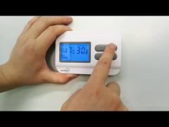 Non - Programmable Digital Room Thermostat With Battery Supply White Color