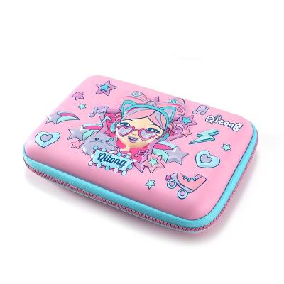 China Light weight wholesales EVA 3D primary school students double-layer creative plastic current pencil case for sale