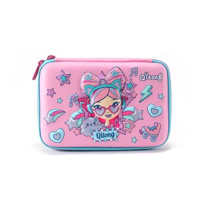 China 2023 Light Weight Gift Custom Kindergarten Kindergarten Waterproof Large Size EVA Pencil Case For Girls for sale