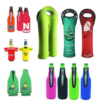 China Waterproof Customize Wholesale Neoprene Insulated Cooler Bag Neoprene Wine Cooler for sale