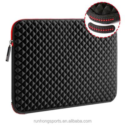 China Shockproof Diamond Neoprene Laptop Sleeve Case With Water Resistant Pad for sale