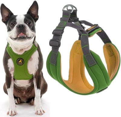 China Padded Convertible Dog Harness Sport Step-in Small Neoprene Dog Harness With Adjustable Neck Tie On Go Dogs Harness for sale