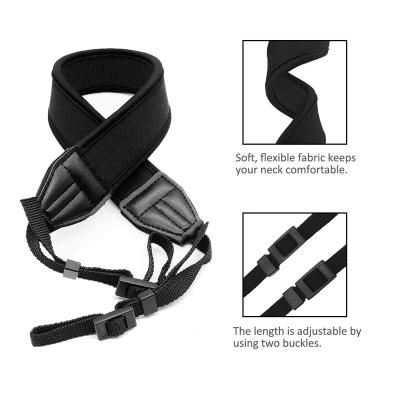 China Camara Adjustable Camera Strap Anti-Slip Neoprene Elastic Shoulder Neck Strap for Most Canon Nikon Sony DSLR Cameras and Binoculars for sale