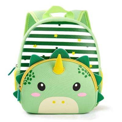 China Waterproof Neoprene Toddler Backpack Animal Cartoon Waterproof Mini Travel Bag For Kids (Dinosaur) for sale