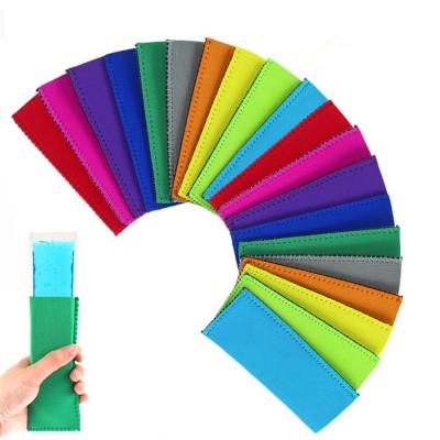 China Washable Neoprene Cloth Ice Pop Sleeve Popsicle Holder Bag With Multi Colors for sale