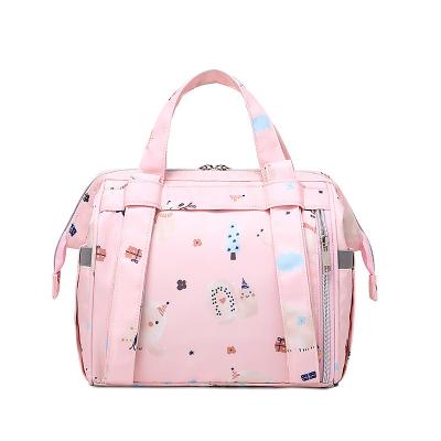 China Factory wholesale custom logo water resistant polyester material handbag packaging diaper bags for women for sale