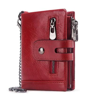 China Wholesales Anti-theft Design Multi Card Holder Genuine Leather Slim Wallet For Men for sale