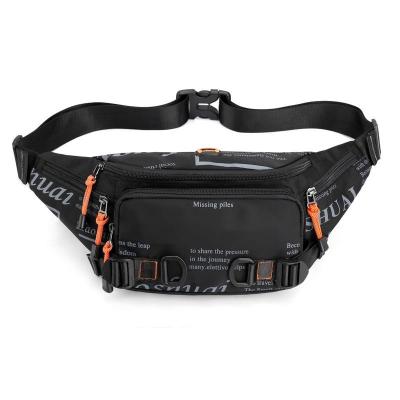 China Fashion Trend Outdoor Men's Waterproof Nylon Fabric Cross Diagonal Men's Bag Fanny Pack Water Proof for sale