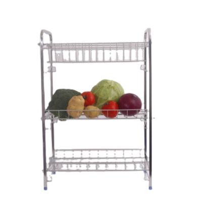 China Viable High Quality Metal Bathroom Kitchen Spice Storage Rack Steel Organizer Shelf for sale