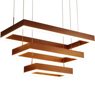 China Modern LED Ceiling Led Rectangle Chandelier Light Nordic Modern Pendant Lights Chandeliers And Lamps for sale