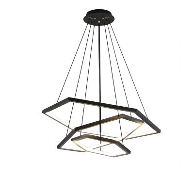 China Modern Pendant Lamp Modern Nordic Pendant Light Chandeliers Ring Polygon Pendant Lights for sale