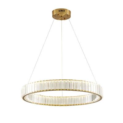 China Modern Hanging Gold Luxury Chandelier Lamp Pendant Light Gold Bronze Crystal Chandelier Lighting for sale