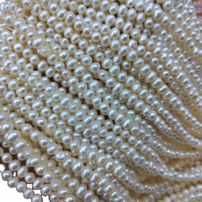 China DIY Pearl Beads Jewelry Factory Price Pearl White Potato Strand 3mm For Jewelry Accessories for sale