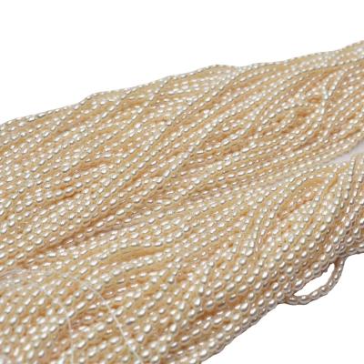 China DIY Pearl Jewelry Best Natural Freshwater Rice Price 2-3mm White Pearl Small Pearl For Jewelry Accessories for sale