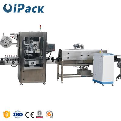 China Food Shrink Sleeve Labeling Applicator With Steam Tunnel For Beverage Bottle for sale