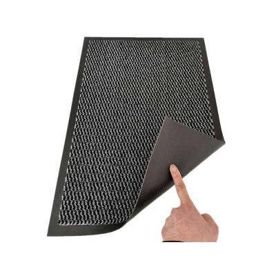 China Antimicrobial Washable Rear Door Entrance Non Slip Traps Dirt PVC Rubber Barrier Mat for sale