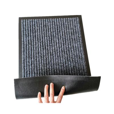 China Heavy Duty Ribbed Non-slip Indoor Exterior Door Mat Rib Entrance Door Mat Washable Ribbed Indoor Exterior Door Mat for sale